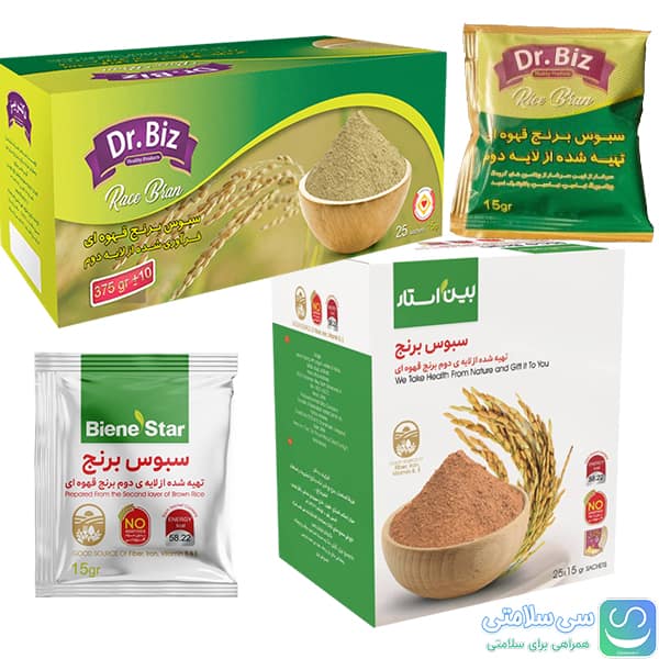 سبوس برنج بین استار و دکتر بیز بسته بندی جدید